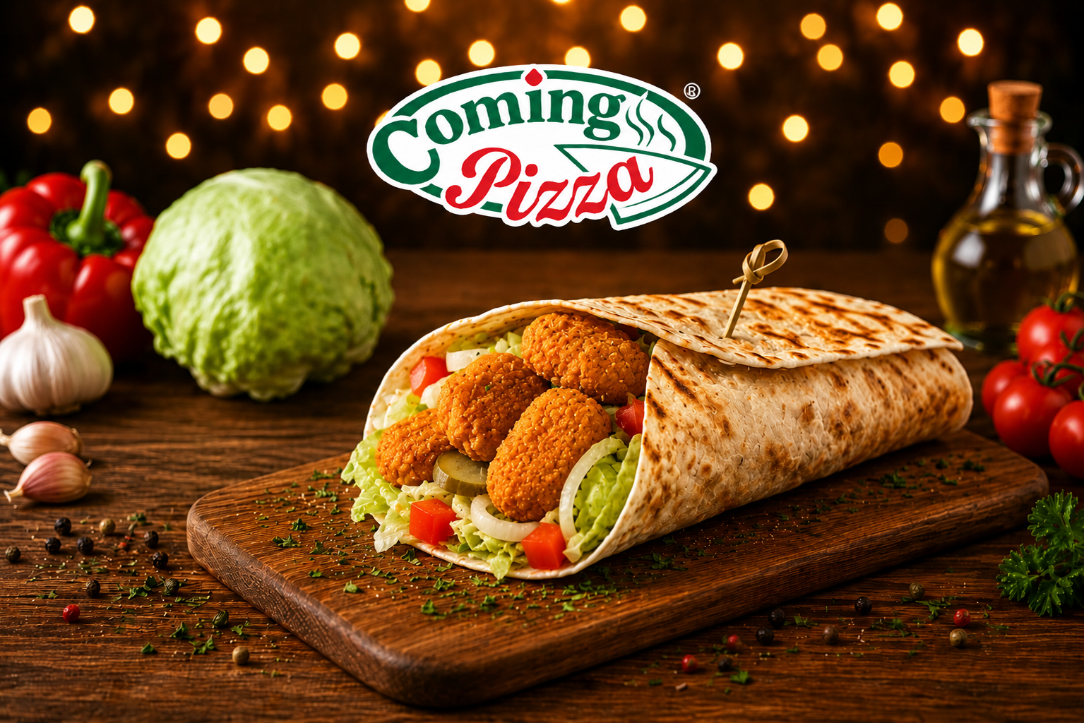 Coming Pizza Blankenburg Chicken Nuggets Wrap