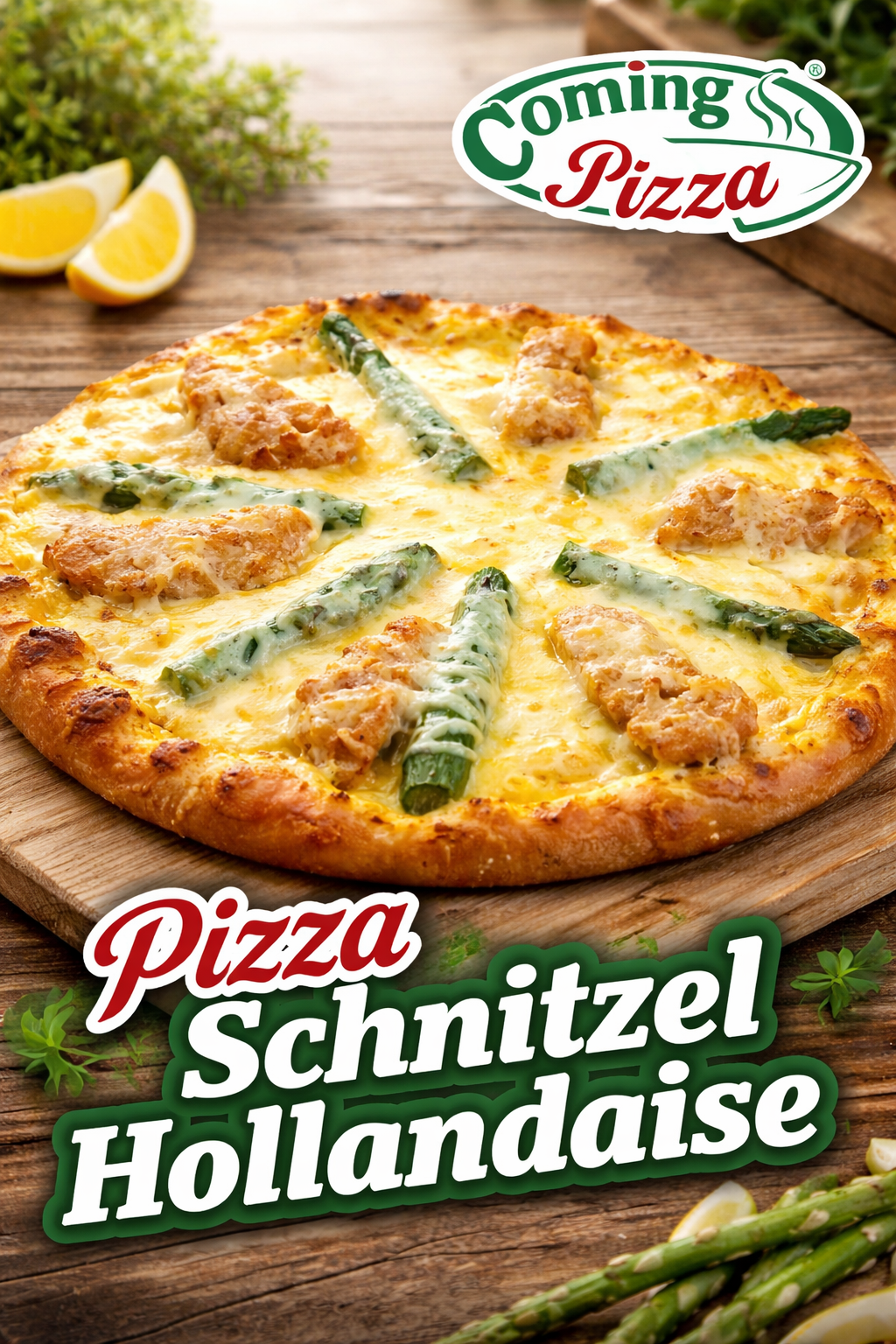 Coming Pizza Blankenburg Pizza Schnitzel Hollandaise